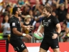 New Zealand captain Tim Mikkelson celebrates the match winning try against Australia on day two of the HSBC World Rugby Sevens Series in Singapore on 14 April, 2019. Photo credit: Mike Lee - KLC fotos for World Rugby