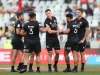 New Zealand celebrates Sam Dickson's 50th World Series tournament for the team prior to the game against Wales on day one of the HSBC Cape Town Sevens 2019 men's competition on 13 December, 2019. Photo credit: Mike Lee - KLC fotos for World Rugby