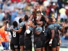 Fiji team huddle before the game against USA on day one of the HSBC Cape Town Sevens 2019 men's competition on 13 December, 2019. Photo credit: Mike Lee - KLC fotos for World Rugby