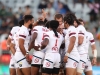 USA team huddle before the game against Fiji on day one of the HSBC Cape Town Sevens 2019 men's competition on 13 December, 2019. Photo credit: Mike Lee - KLC fotos for World Rugby