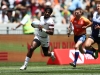 USA's Carlin Isles races away from the Japan defense for a try on day two of the HSBC Cape Town Sevens 2019 men's competition on 14 December, 2019. Photo credit: Mike Lee - KLC fotos for World Rugby