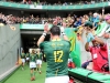 South Africa's Ruhan Nel thanks the fans after the win over Fiji on day two of the HSBC Cape Town Sevens 2019 men's competition on 14 December, 2019. Photo credit: Mike Lee - KLC fotos for World Rugby