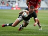 Wales' Cameron Lewis dives in a try against Canada on day two of the HSBC Cape Town Sevens 2019 men's competition on 14 December, 2019. Photo credit: Mike Lee - KLC fotos for World Rugby