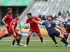 Spain captain Francisco Hernandez attacks against the Scotland defense on day two of the HSBC Cape Town Sevens 2019 men's competition on 14 December, 2019. Photo credit: Mike Lee - KLC fotos for World Rugby