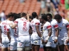 USA team huddle before the game against Scotland on day one of the HSBC New Zealand Sevens 2020 men's competition at FMG Stadium Waikato on 25 January, 2020 in Hamilton, New Zealand. Photo credit: Mike Lee - KLC fotos for World Rugby
