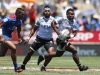 Fiji captain Jerry Tuwai leads an attack against Samoa on day one of the HSBC New Zealand Sevens 2020 men's competition at FMG Stadium Waikato on 25 January, 2020 in Hamilton, New Zealand. Photo credit: Mike Lee - KLC fotos for World Rugby