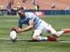 Argentina's Matías Osadczuk scores a try against Australia on day one of the HSBC New Zealand Sevens 2020 men's competition at FMG Stadium Waikato on 25 January, 2020 in Hamilton, New Zealand. Photo credit: Mike Lee - KLC fotos for World Rugby