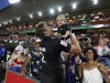 New Zealand co-captain Tim Mikkelson with the family after the win over USA on day one of the HSBC New Zealand Sevens 2020 men's competition at FMG Stadium Waikato on 25 January, 2020 in Hamilton, New Zealand. Photo credit: Mike Lee - KLC fotos for World Rugby