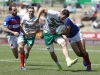 Ireland's Jack Kelly drives through the France defense on day two of the HSBC New Zealand Sevens 2020 men's competition at FMG Stadium Waikato on 26 January, 2020 in Hamilton, New Zealand. Photo credit: Mike Lee - KLC fotos for World Rugby