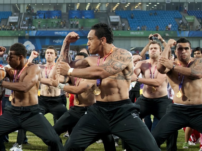 Festejo neocelandes tras coronarse campeon en Nueva Delhi - Foto: Planet Rugby