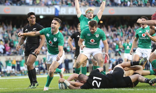 Irlanda derroto a Nueva Zelanda por primera vez en su historia - Foto: Billy Stickland